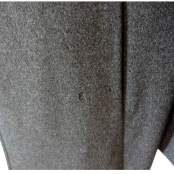 LARRY LEVINE Long Grey 100% Merino Wool Overcoat Size 10 - Picture 7 of 7
